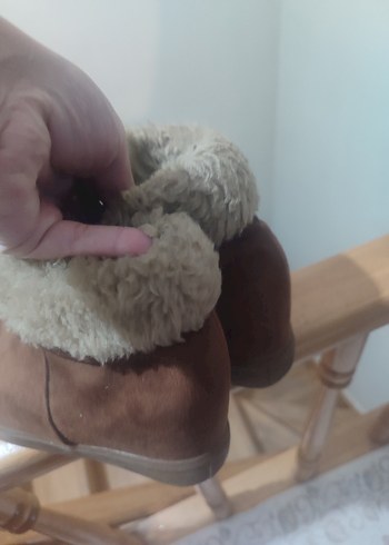 Kürklü Taba Süet Kadın Dolgu Topuk Bot - Görsel 3