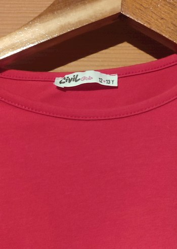 Kız Çocuk Kırmızı Uzun Kollu Basic Tişört - Görsel 4