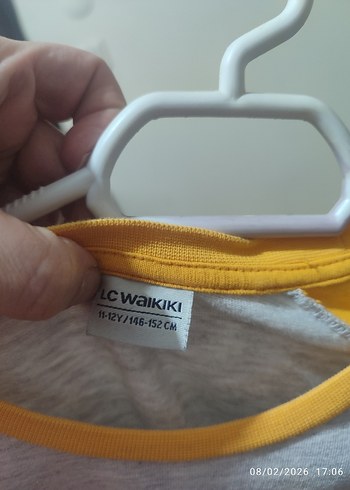 Sarı Pamuklu Baskılı  Uzun Kollu Tişört - Görsel 5