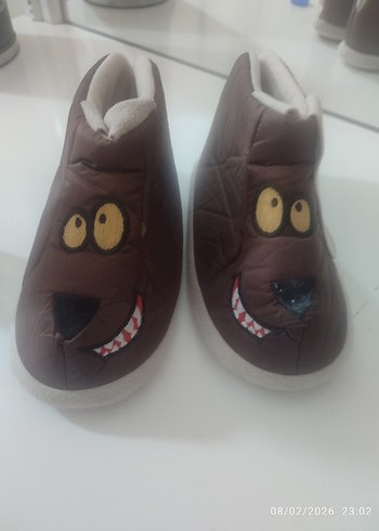 Kahverengi Erkek Çocuk Sıcak Ev Terliği - Görsel 9