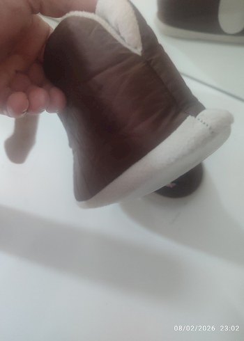 Kahverengi Erkek Çocuk Sıcak Ev Terliği - Görsel 3