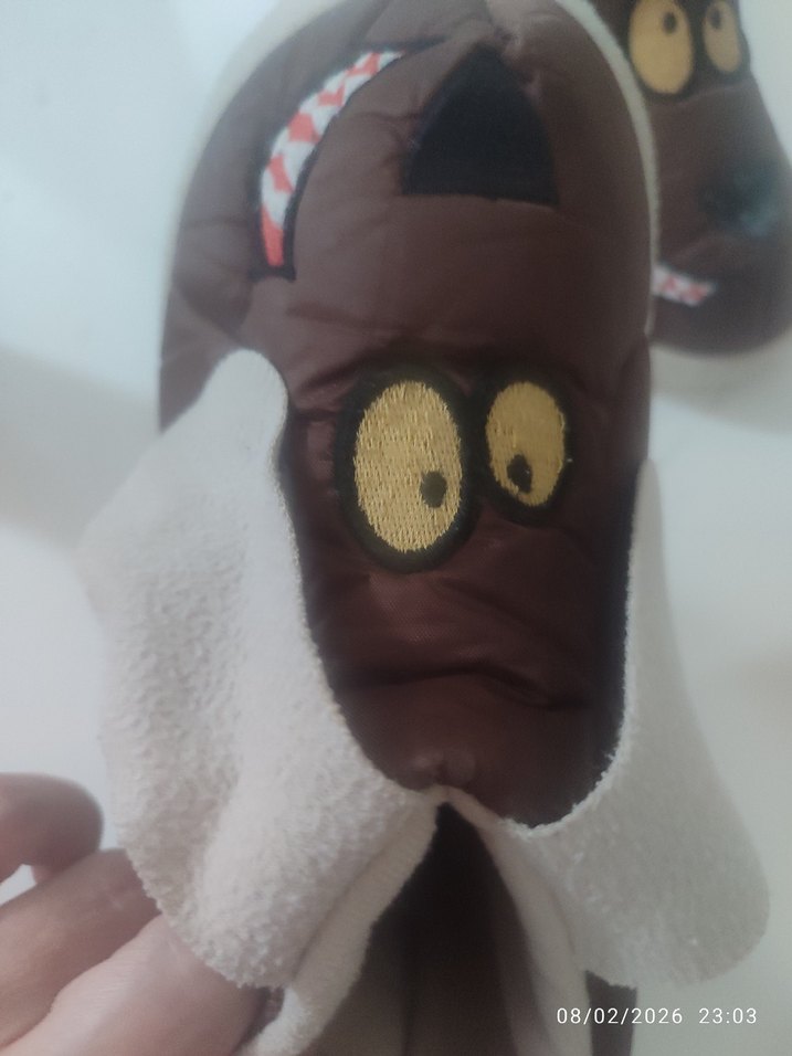 Kahverengi Erkek Çocuk Sıcak Ev Terliği - Görsel 2