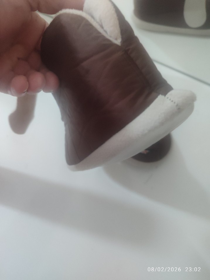 Kahverengi Erkek Çocuk Sıcak Ev Terliği - Görsel 3