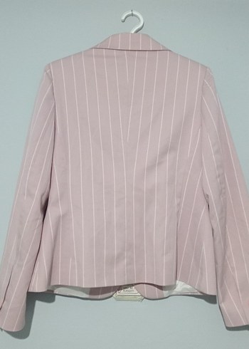 Düğmeli Pembe Kadın Blazer Ceket - Görsel 2