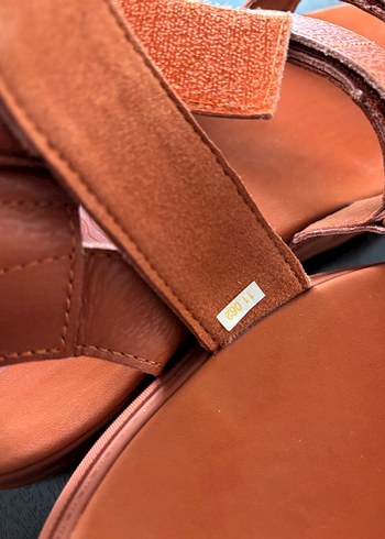 37,5 Beden VANS Kahverengi Deri Kadın Platform Topuklu Sandalet.