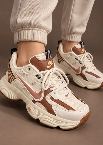 Nike Trend Krem Kahve Kalin Taban Sneaker