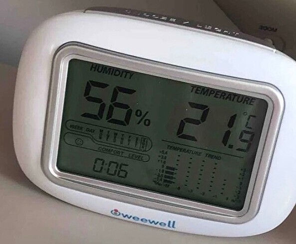 Beden Renk Weewell oda sıcaklığı ve nem ölçer