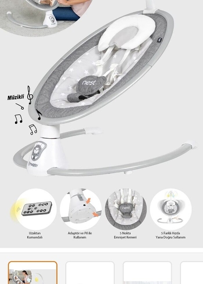 Ana kucağı otomatik huggy nest - Görsel 3