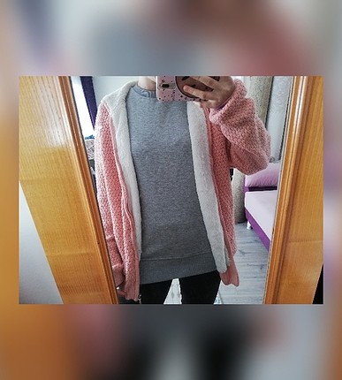 Pembe hırka kışlık