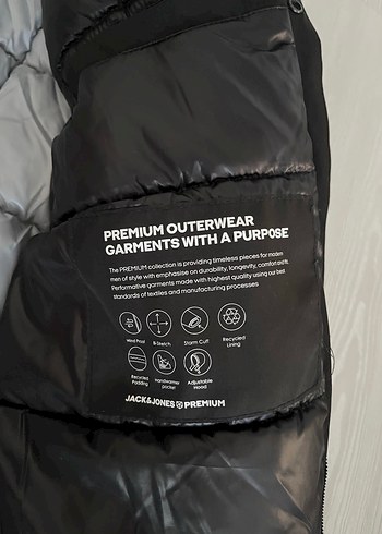 Diğer Siyah Oversize Kapüşonlu Kışlık Erkek Mont
