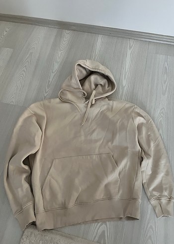 Bej Kapüşonlu Kadın Sweatshirt