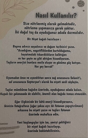 xs Beden Septeryan Doğal taş