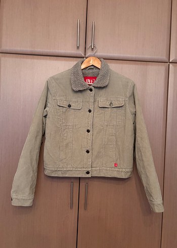 LTB Bej Vintage Kurklu Crop Ceket