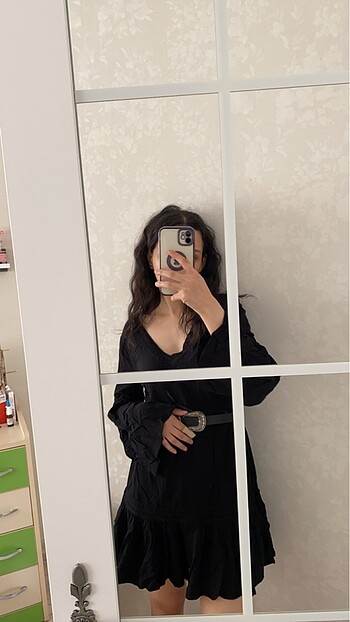 s Beden Siyah elbise