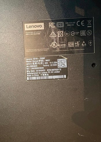 Lenovo Siyah Dizüstü Bilgisayar - Görsel 3