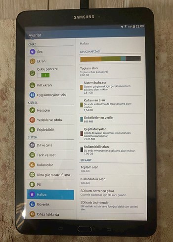 Samsung Gri Samsung SM-T560 Tablet