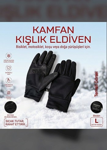 Diğer Kamfan Siyah Sporcu Kislik Eldiven Sicak Ve Rahat