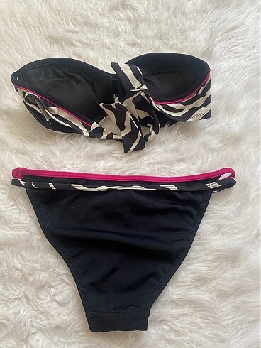 s Beden siyah Renk Penti siyah zebra desenli bikini takımı