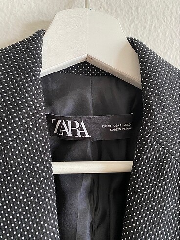 xs Beden Zara koyu lacivert puantiyeli blazer ceket