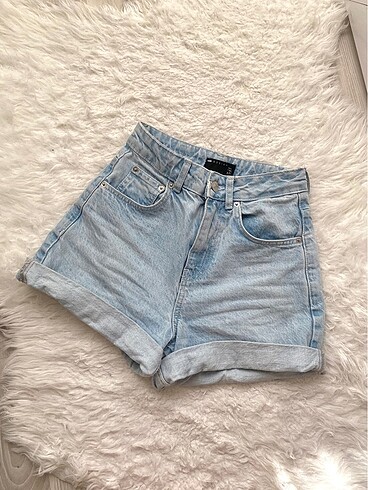 Asos yüksek bel jean kot şort