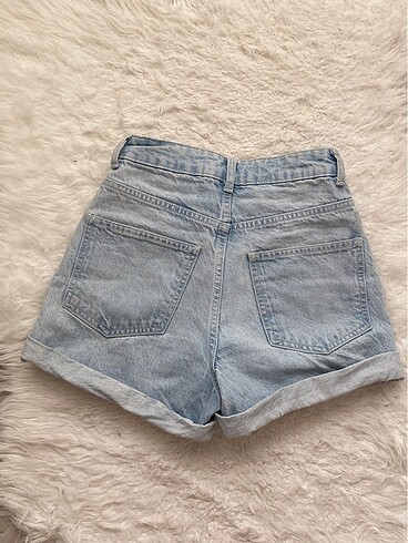 32 Beden mavi Renk Asos yüksek bel jean kot şort