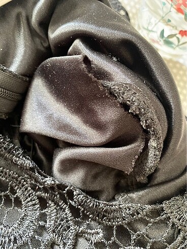 Koton siyah dantelli fisto kısa elbise - Görsel 7