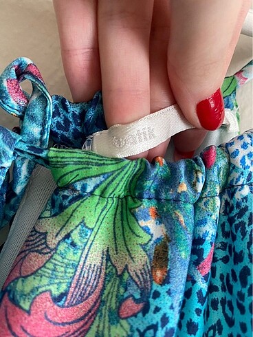 s Beden lacivert Renk Mango batik desenli şifon uzun elbise
