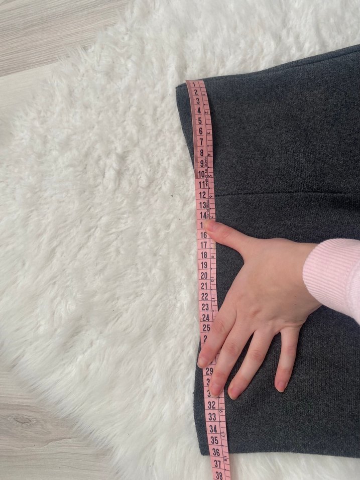 Koton Gri akrilik Volanlı Midi kalem etek - Görsel 3