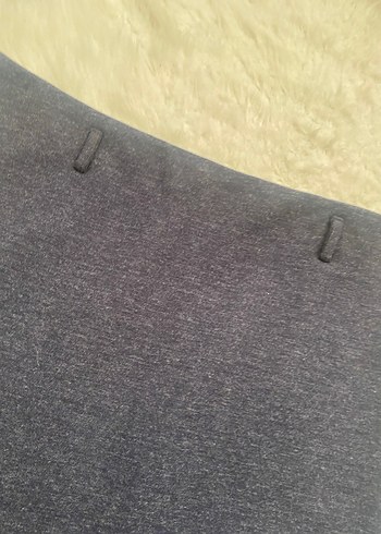 Lacivert koton Midi Kalem Etek - Görsel 2