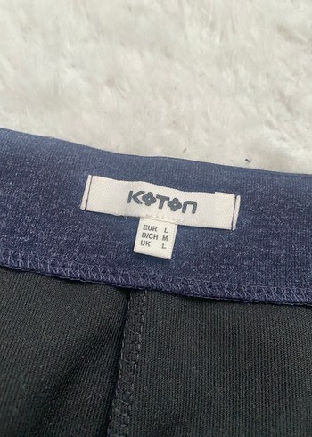 Lacivert koton Midi Kalem Etek - Görsel 3