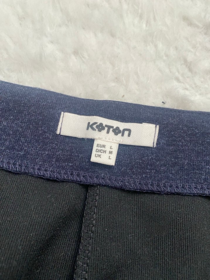 Lacivert koton Midi Kalem Etek - Görsel 3