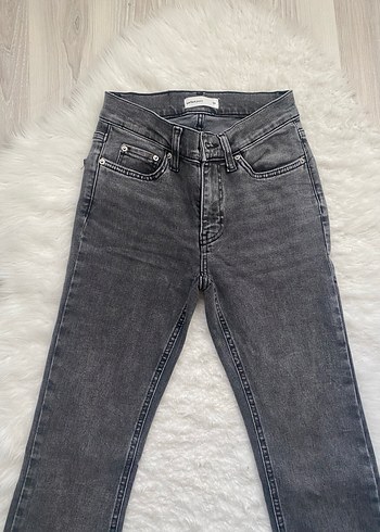 Bershka ispanyol paça antrasit jean - Görsel 4