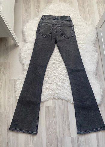 Bershka ispanyol paça antrasit jean - Görsel 8