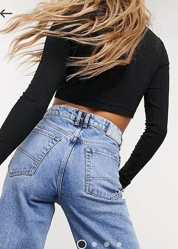 Asos dad kesim geniş paça jean - Görsel 3