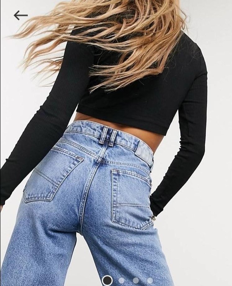 Asos dad kesim geniş paça jean - Görsel 3