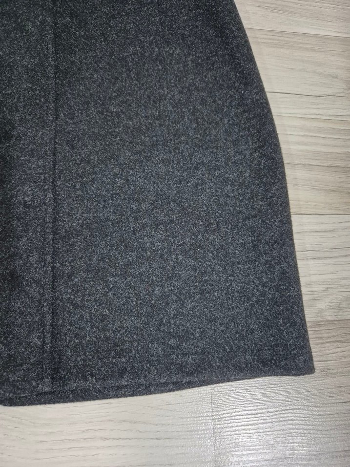 Kaşe yünlü kışlık füme Mini Kalem Etek - Görsel 4