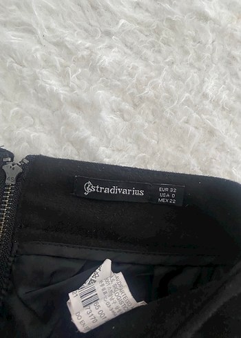 Stradivarius siyah Süet Püsküllü Kadın Mini Etek - Görsel 6