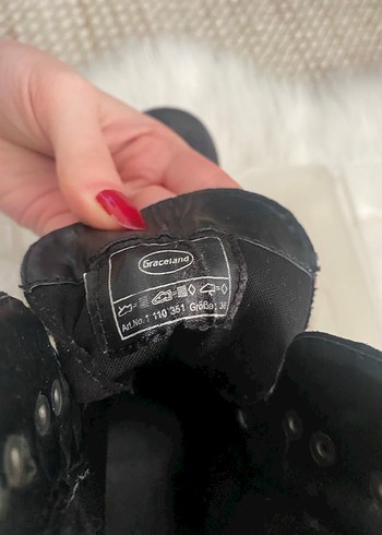 Graceland Siyah Süet Platform Topuklu Kadın Bot - Görsel 7