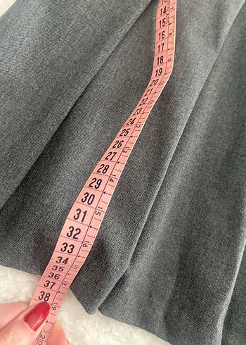 Zara Gri Pilili Mini Etek - Görsel 6