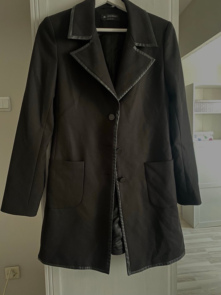 Journey ince kaban uzun blazer Kadın Ceket - Görsel 4