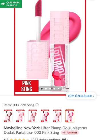 Maybelline plump lifter Pembe Dudak Parlatıcısı 003 - Görsel 7