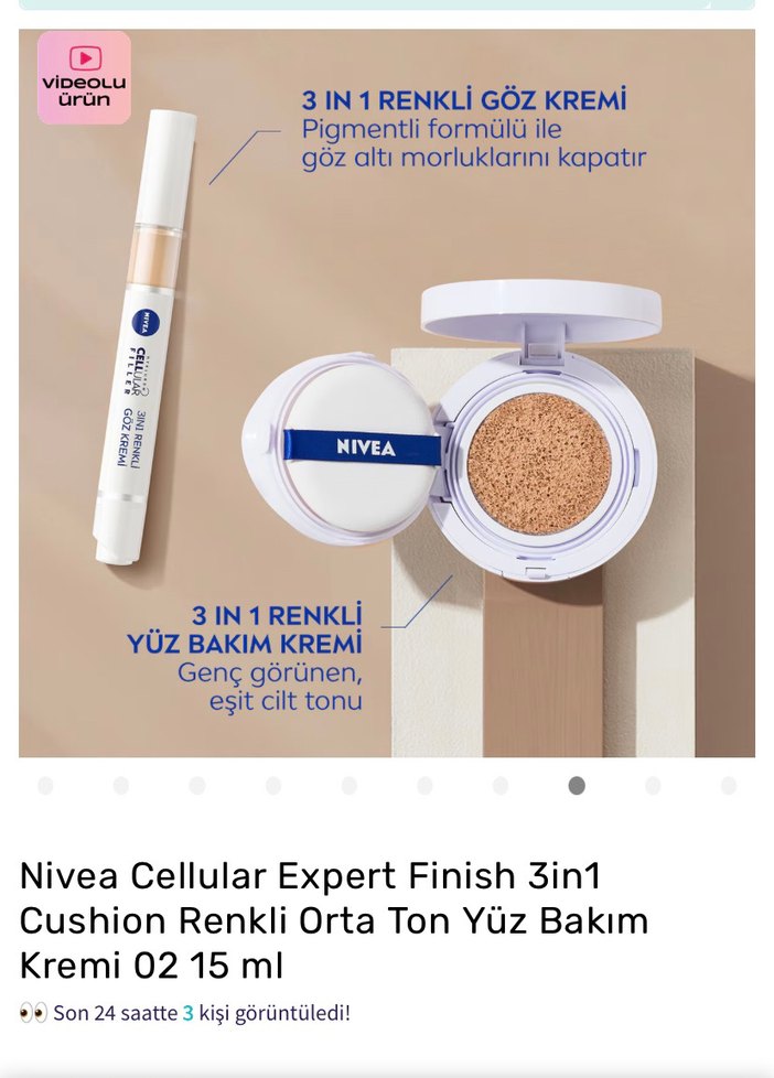 Nivea Cellular Expert Finish 3in1 Cushion BB Krem - Görsel 3