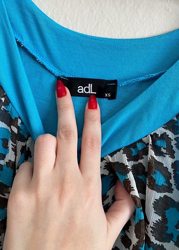 Turkuaz Leopar Desenli  Elbise - Görsel 5