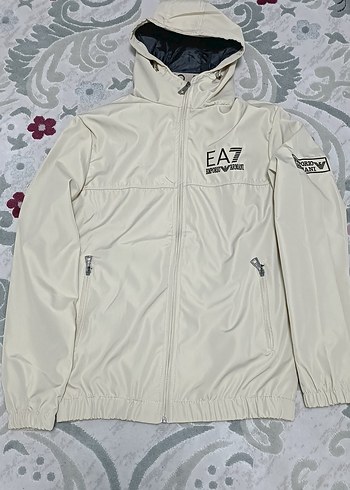 Emporio Armani Ea7 Ekrem Armani Ekru Kapusonlu Spor Ceket