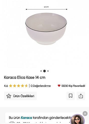 Karaca elica porselen kase