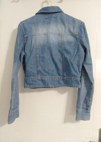 Fermuarlı Mavi Denim Ceket - Görsel 4