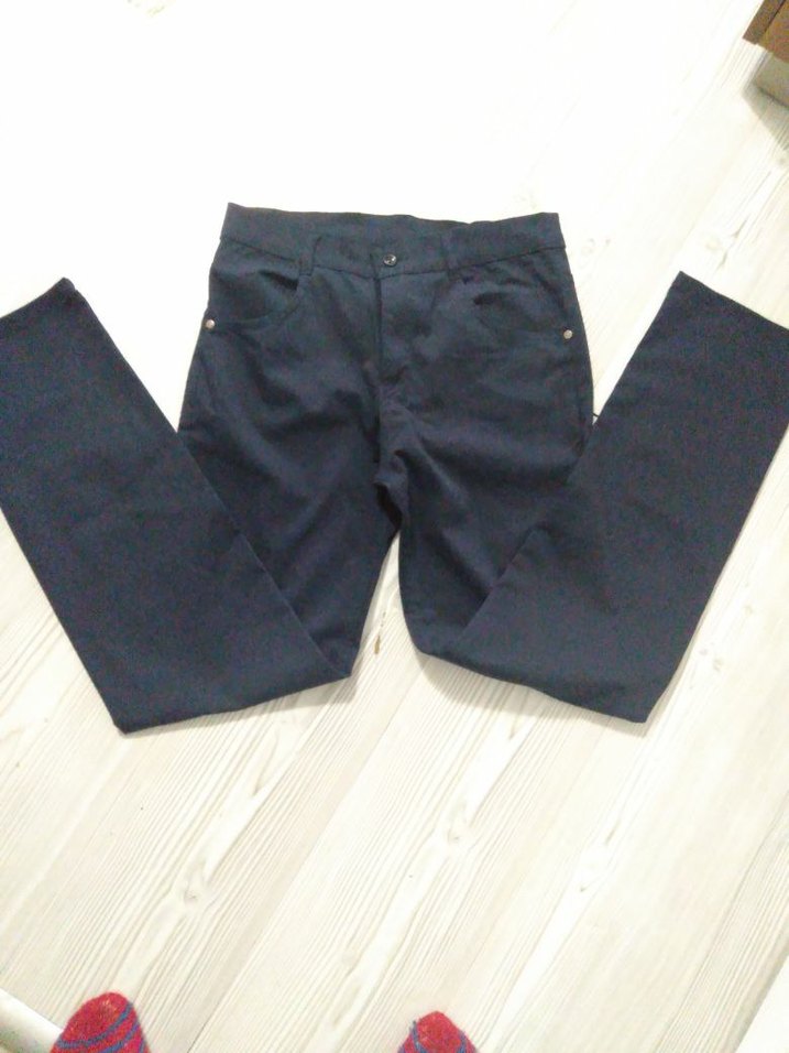 Erkek lacivert Denim Kemerli Pantolon - Görsel 3