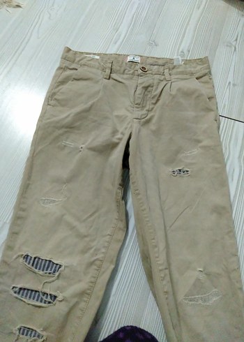 Bej Regular Fit Denim Pantolon - Görsel 3