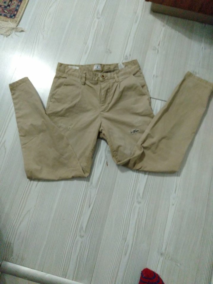 Bej Regular Fit Denim Pantolon - Görsel 4