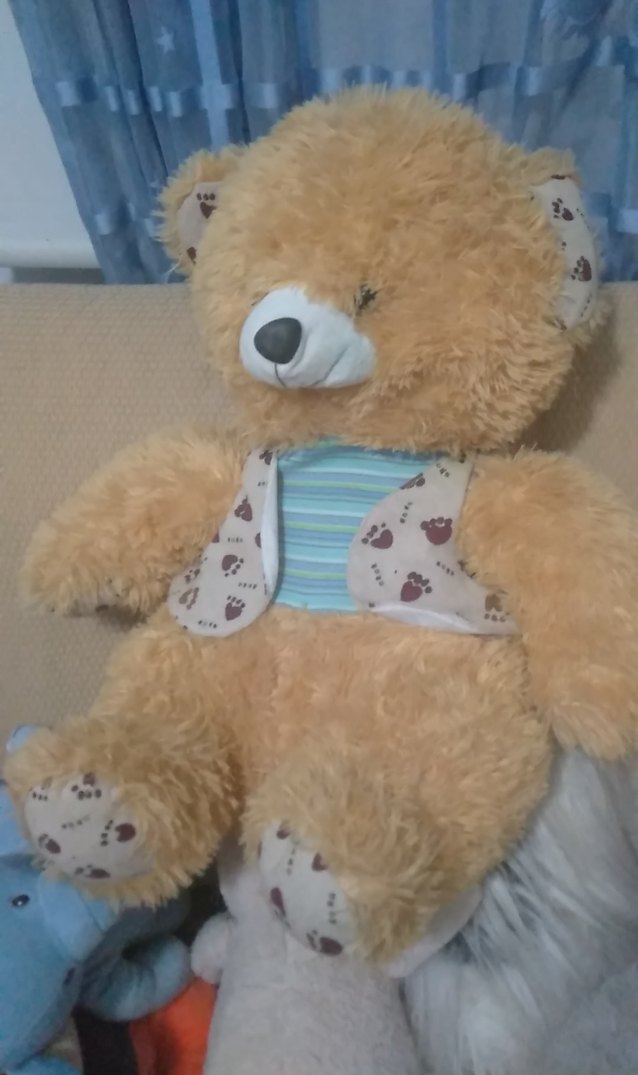 Pastel kahverengi peluş oyuncak ayı - Görsel 2